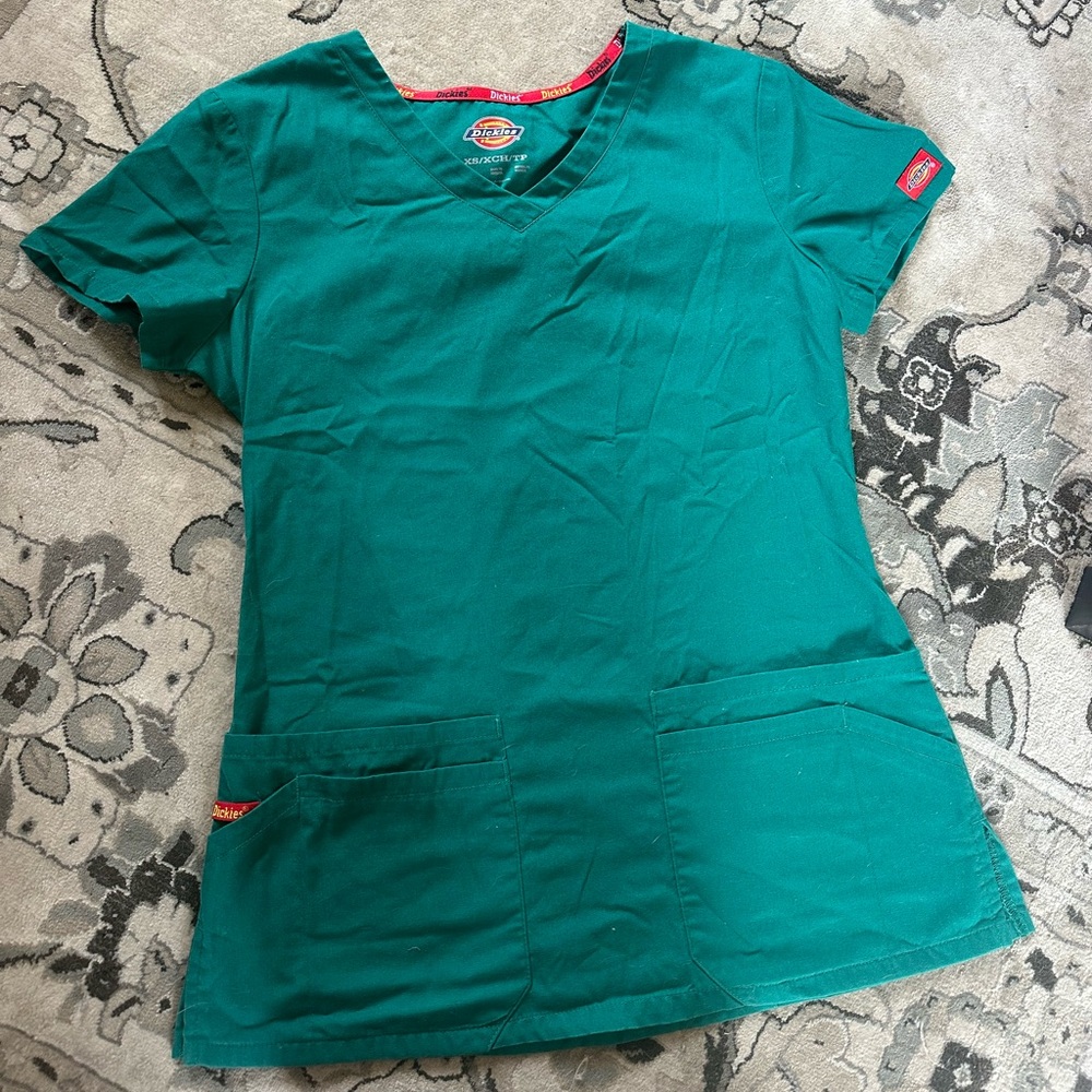 DICKIES SCRUB TOP TEAL